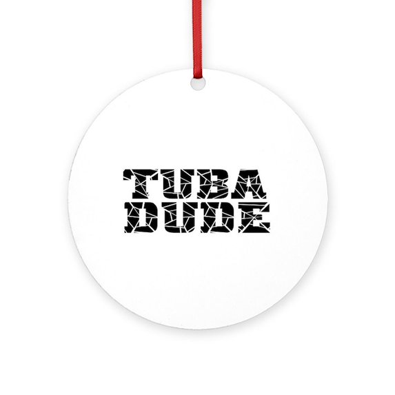 CafePress - Tuba - Round Wood Ornament 4"