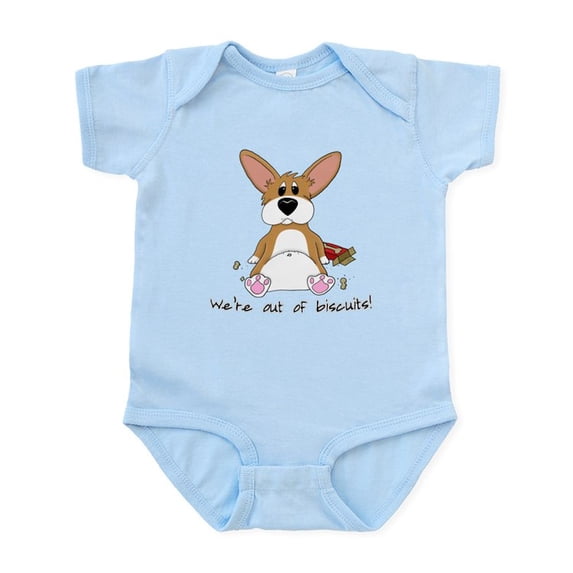 CafePress - Tubby Corgi Infant Bodysuit - Baby Light Bodysuit, Size Newborn - 24 Months