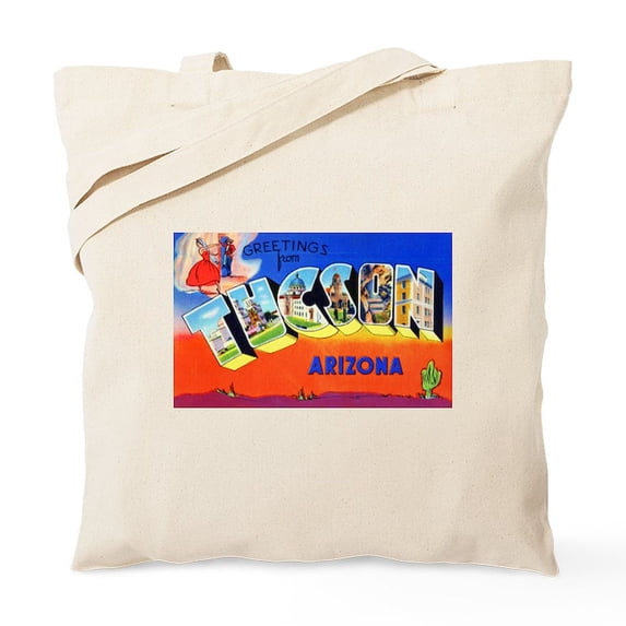 CafePress - Tucson Arizona Greetings Tote Bag - Unisex Canvas Tote Bag, Beige, 1-Piece