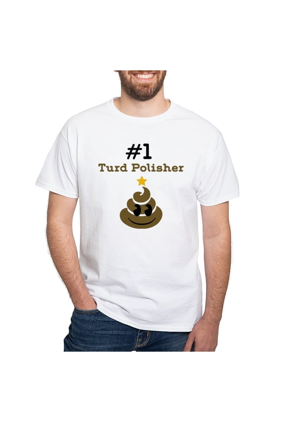 - Turd Polisher T Shirt - Men's White Classic Cotton T-Shirts