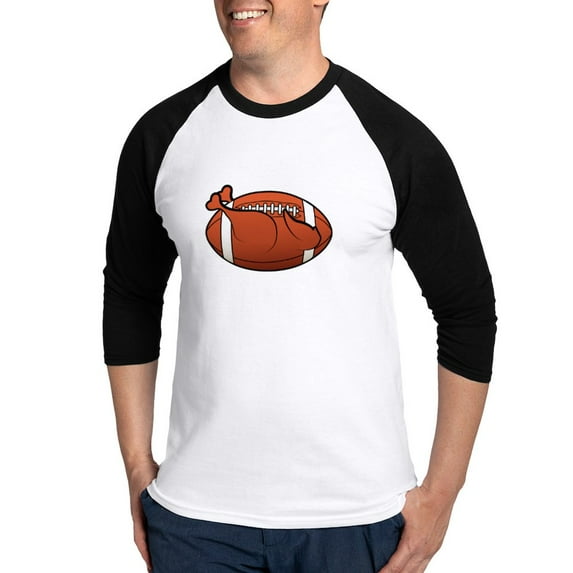 CafePress - Turkey Football Baseball Jersey - Cotton Baseball Jersey, 3/4 Raglan Sleeve Shirt
