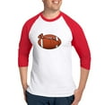 thumbnail image 1 of CafePress - Turkey Football Baseball Jersey - Cotton Baseball Jersey, 3/4 Raglan Sleeve Shirt, 1 of 4
