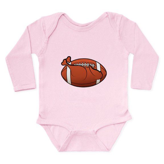 CafePress - Turkey Football Body Suit - Long Sleeve Cotton Baby Bodysuit