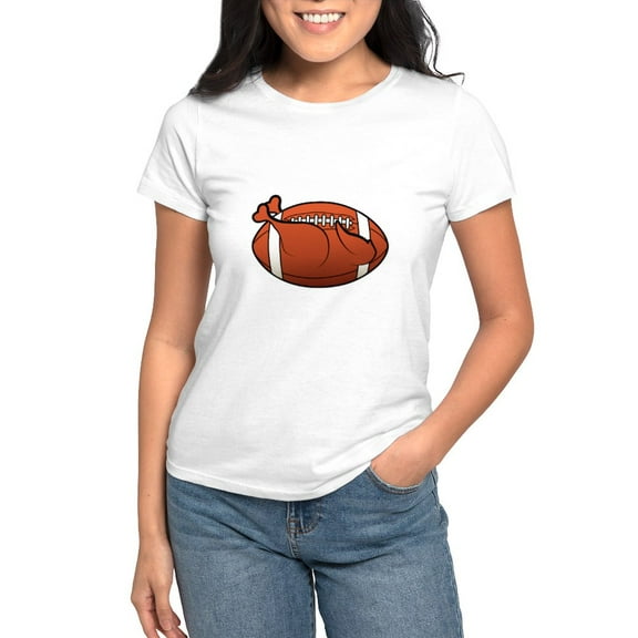CafePress - Turkey Football T Shirt - Women's Classic T-Shirt