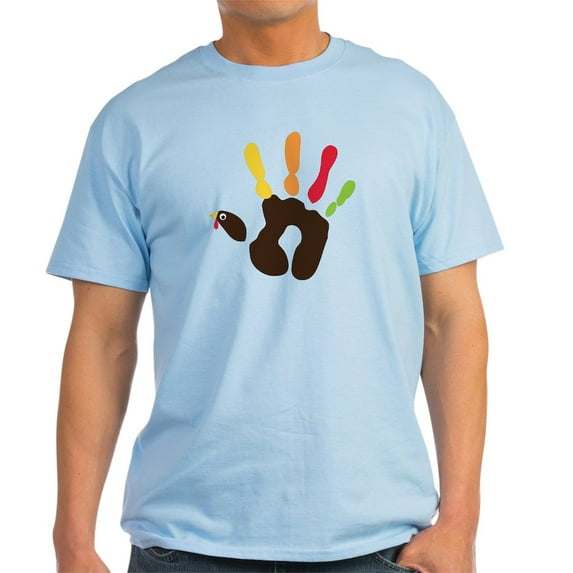 CafePress - Turkey Hand Light T Shirt - Men's Classic Graphic T-Shirt