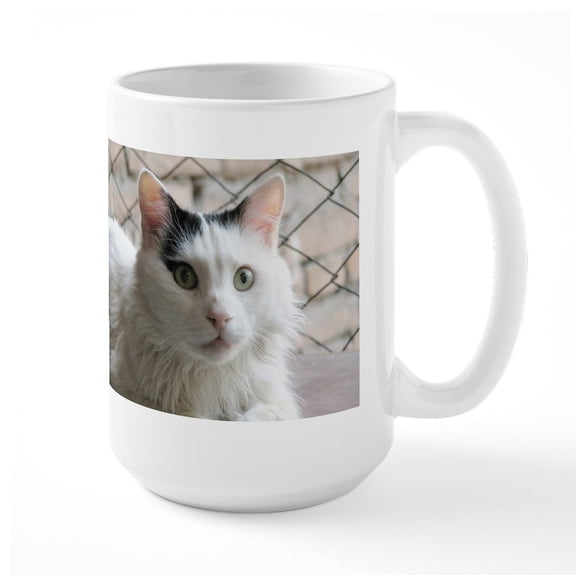CafePress - Turkish Van Mugs - 15 oz Ceramic Large White Novelty Mug