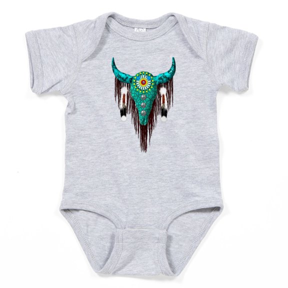 CafePress - Turquoise Buffalo - Cute Infant Bodysuit Baby Romper - Size Newborn - 24 Months
