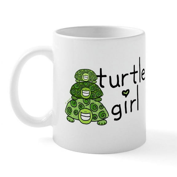 CafePress - Turtle Girl Mug - 11 oz Ceramic Mug - Novelty Coffee Tea Cup