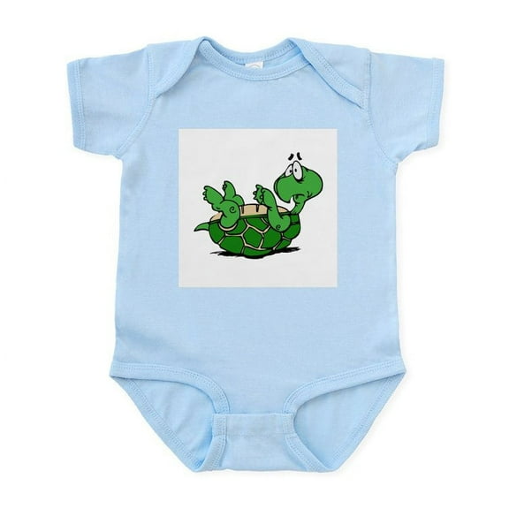CafePress - Turtle On His Back Infant Creeper - Baby Light Bodysuit, Size Newborn - 24 Months