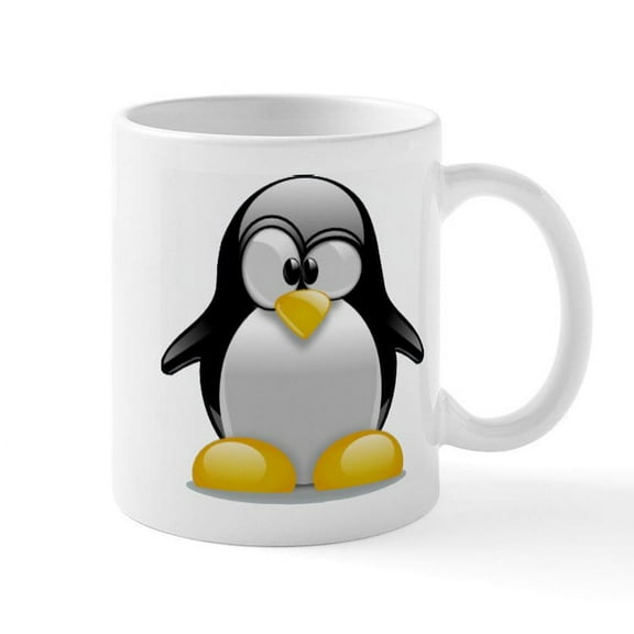 CafePress - Tux The Penguin Mug - 11 oz Ceramic Mug - Novelty Coffee Tea Cup