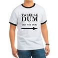 thumbnail image 1 of CafePress - Tweedle Dum T Shirt - 100% Cotton Ringed T-Shirt, 1 of 4