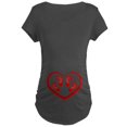 thumbnail image 1 of CafePress - Twin Baby Footprints Red Maternity T Shirt - Maternity Dark T-Shirt, 1 of 3