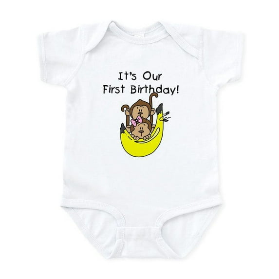 CafePress - Twin Boy And Girl 1St Birthday Infant Bodysuit - Baby Light Bodysuit, Size Newborn - 24 Months