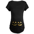thumbnail image 1 of CafePress - Twin Jack O Lantern Maternity T Shirt - Maternity Dark T-Shirt, 1 of 3