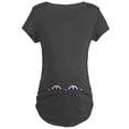 thumbnail image 1 of CafePress - Twin Peeking Babies Maternity T Shirt - Maternity Dark T-Shirt, 1 of 3