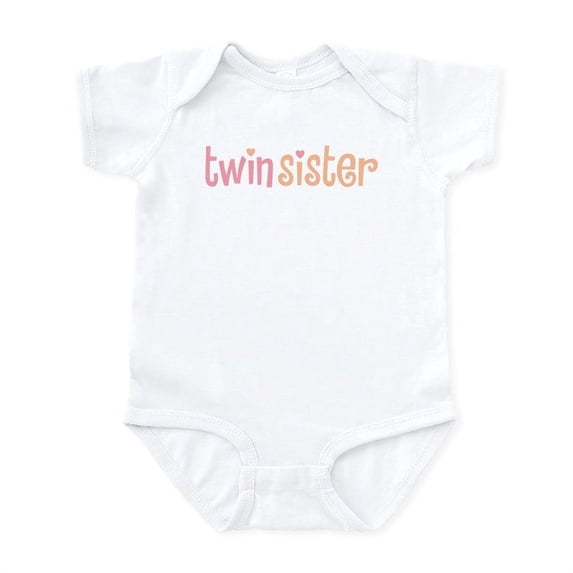CafePress - Twin Sister Infant Creeper 2 Pink - Baby Light Bodysuit, Size Newborn - 24 Months