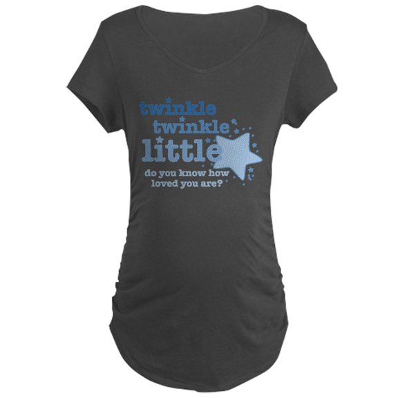 CafePress - Twinkle Twinkle Blue Maternity Dark T Shirt - Maternity Dark T-Shirt