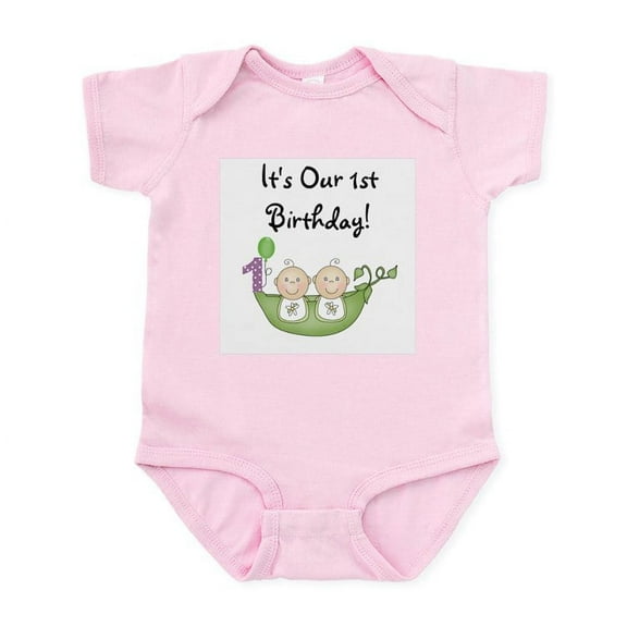 CafePress - Twins 1St Birthday Infant Bodysuit - Baby Light Bodysuit
