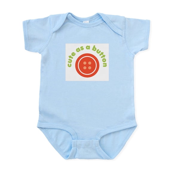 CafePress - Twins Cute As A Button Infant Bodysuit - Baby Light Bodysuit, Size Newborn - 24 Months