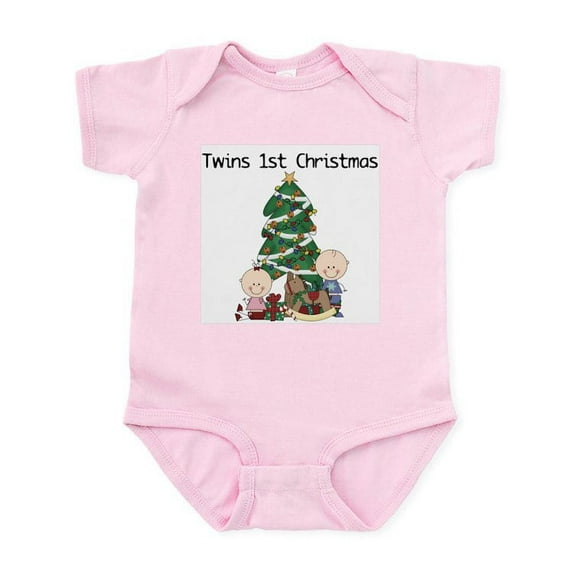 CafePress - Twins First Christmas Infant Bodysuit - Baby Light Bodysuit, Size Newborn - 24 Months