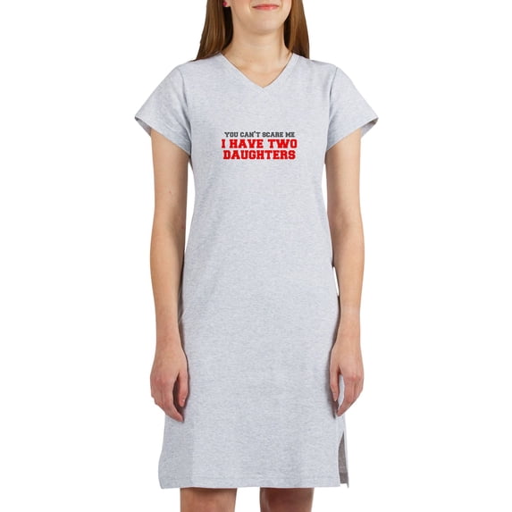 CafePress - Two Daughters Fresh Gray Red 3000 Women's Nightshi - Women's Nightshirt
