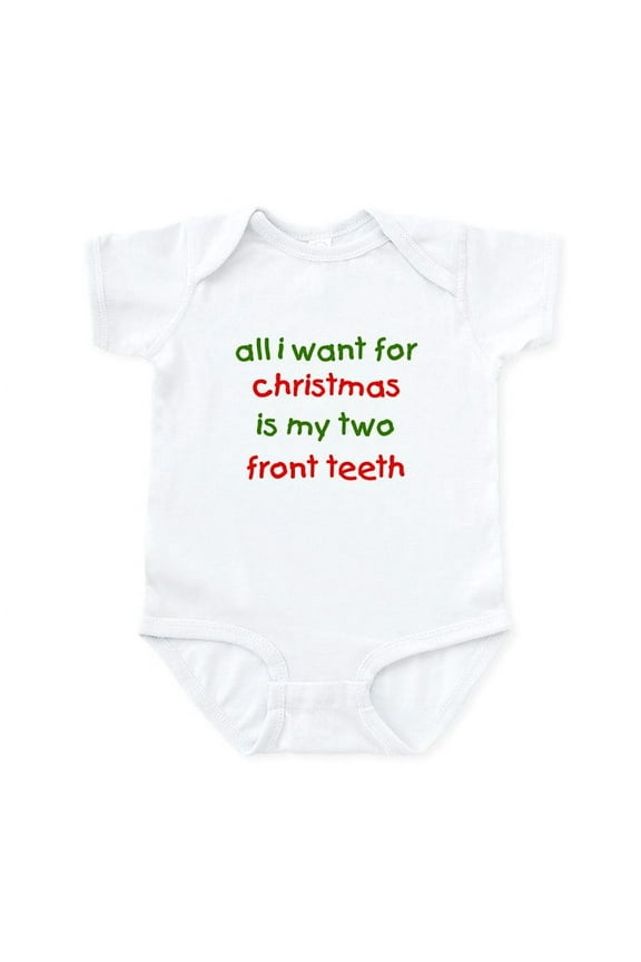 - Two Front Teeth For Xmas Infant Bodysuit - Baby Light Bodysuit, Size Newborn - 24 Months