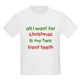 thumbnail image 1 of CafePress - Two Front Teeth For Xmas Kids T Shirt - Light T-Shirt Kids XS-XL, 1 of 4