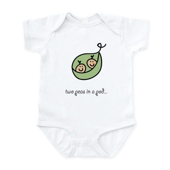 CafePress - Two Peas In A Pod Infant Bodysuit - Baby Light Bodysuit, Size Newborn - 24 Months