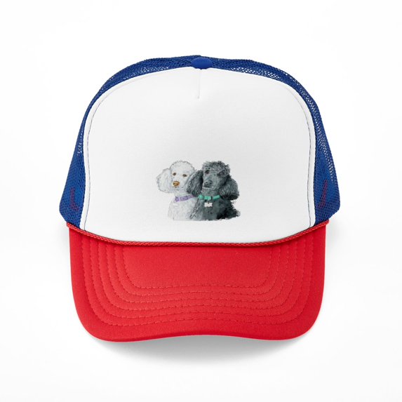 CafePress - Two Poodles - Adjustable Unisex Printed Trucker Hat with Mesh Back