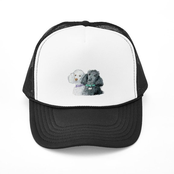 CafePress - Two Poodles - Adjustable Unisex Printed Trucker Hat with Mesh Back