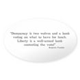 thumbnail image 1 of CafePress - Two Wolves And A Lamb Oval Sticker - Sticker (Oval), 1 of 1