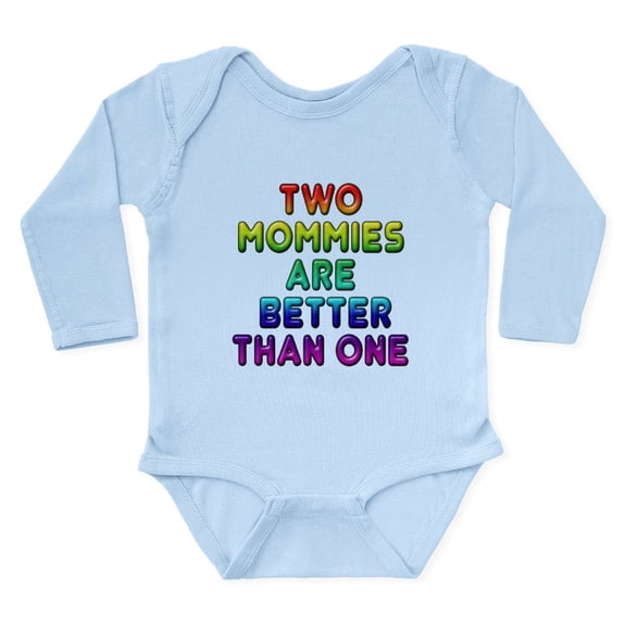 CafePress - Twomommies_BABY Body Suit - Long Sleeve Cotton Baby Bodysuit