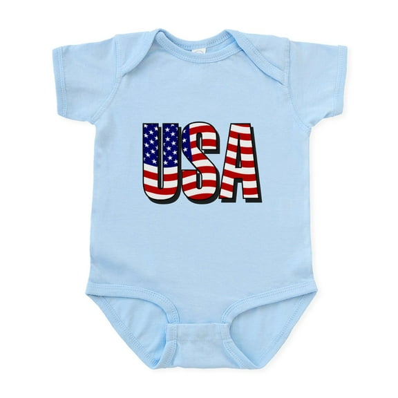 CafePress - U.S.A. Infant Bodysuit - Baby Light Bodysuit, Size Newborn - 24 Months