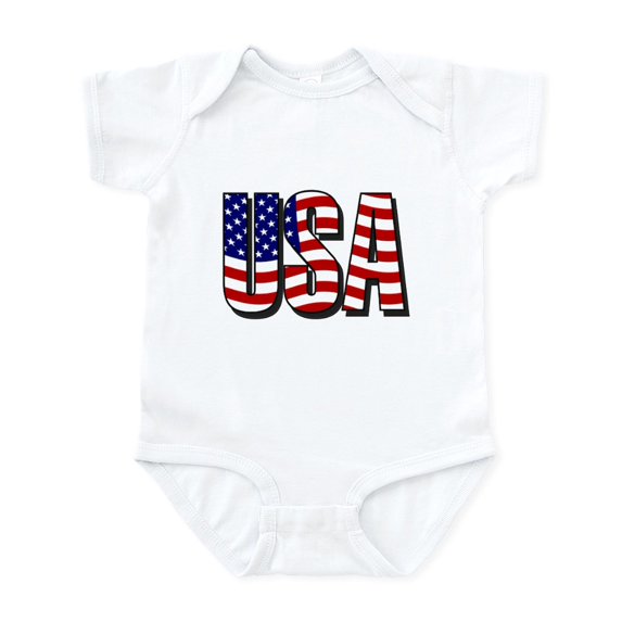 CafePress - U.S.A. Infant Bodysuit - Baby Light Bodysuit, Size Newborn - 24 Months