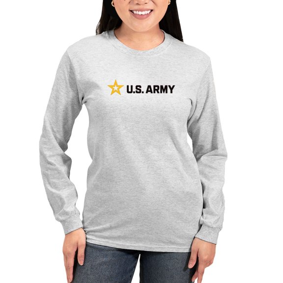 CafePress - U.S. Army® Black And Gold Horizontal Logo Long Sleeve T Shirt - Women's Long Sleeve Graphic Casual T-Shirt