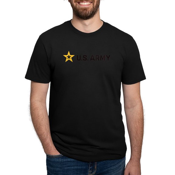 CafePress - U.S. Army® Black And Gold Horizontal Logo T Shirt - Mens Tri-blend T-Shirt