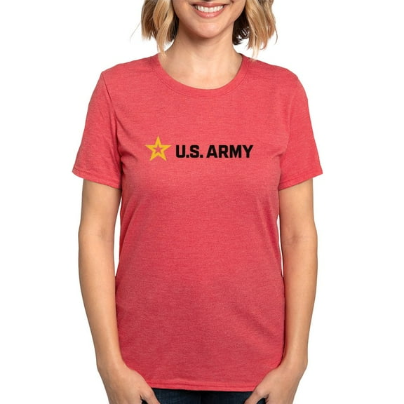 CafePress - U.S. Army® Black And Gold Horizontal Logo T Shirt - Womens Tri-blend T-Shirt