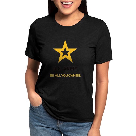 CafePress - U.S. Army® Black And Gold L Women's Deluxe T Shirt - Womens Tri-blend T-Shirt