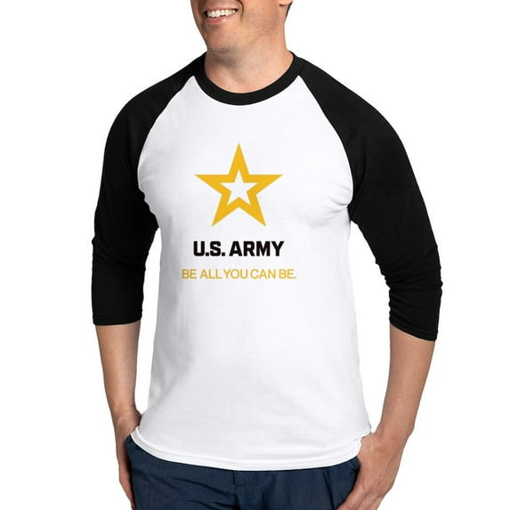 CafePress - U.S. Army® Black And Gold Log - Cotton Baseball Jersey, 3/4 Raglan Sleeve Shirt
