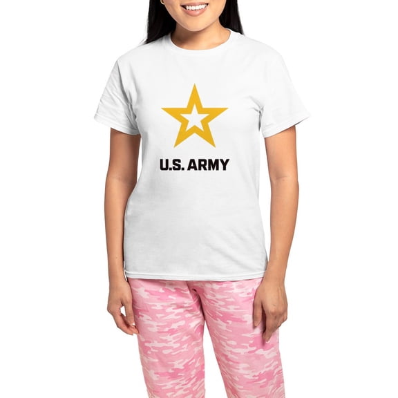 CafePress - U.S. Army® Black And Gold Logo Pajamas - Women's Short Sleeve Print T-Shirt and Pants Light Cotton Pajama Set