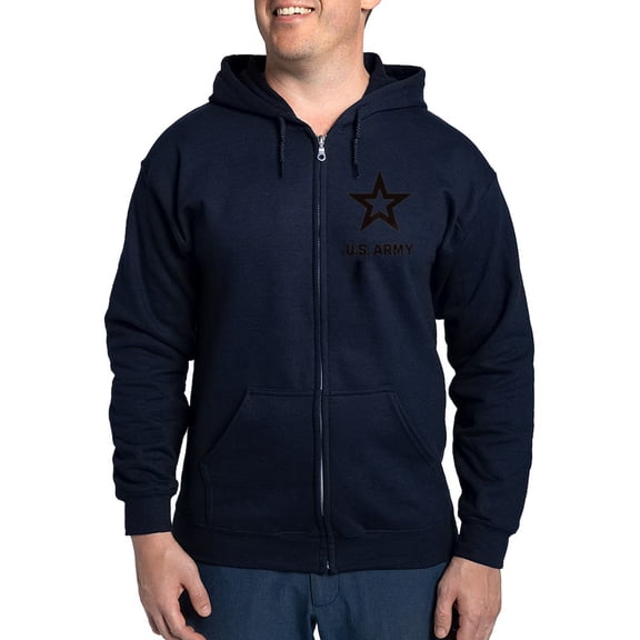 CafePress - U.S. Army® Black Logo Sweatshirt - Zip Hoodie, Classic Hooded Sweatshirt with Metal Zipper