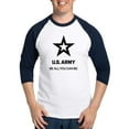 thumbnail image 1 of CafePress - U.S. Army® Black Logo Tagline Baseball Jersey - Cotton Baseball Jersey, 3/4 Raglan Sleeve Shirt, 1 of 4