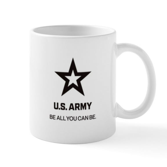 CafePress - U.S. Army® Black Logo Tagline Mugs - 11 oz Ceramic Mug - Novelty Coffee Tea Cup