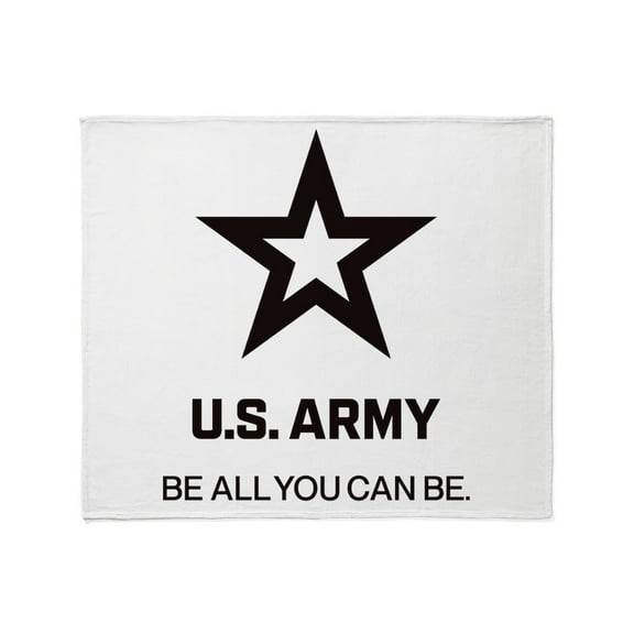 CafePress - U.S. Army Black Logo Tagline - Soft Fleece Throw Blanket, 50"x60" for All Ages