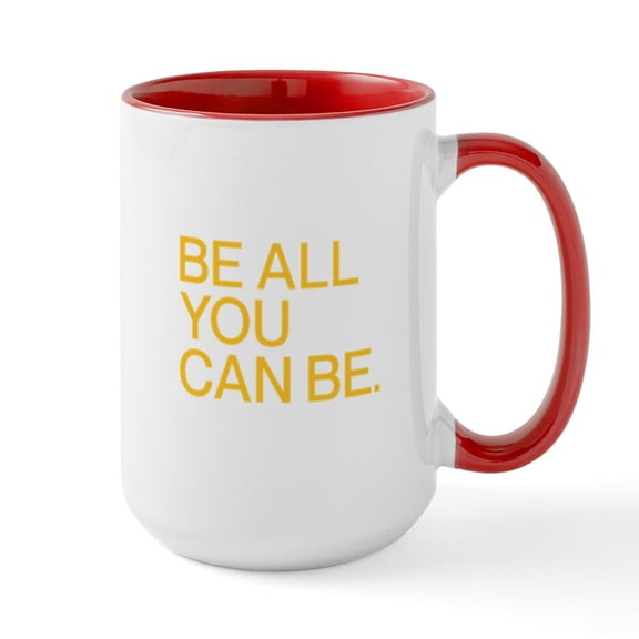 CafePress - U.S. Army® Gold Tagline Mugs - 15 oz Ceramic Large White Novelty Mug