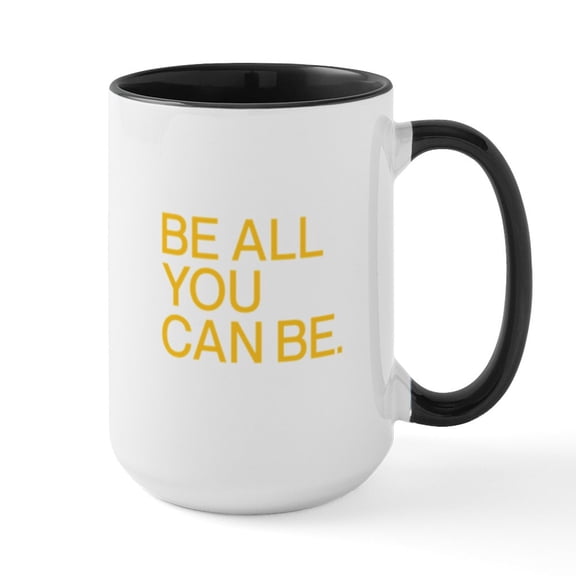 CafePress - U.S. Army® Gold Tagline Mugs - 15 oz Ceramic Large White Novelty Mug