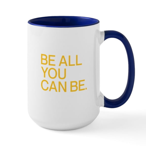 CafePress - U.S. Army® Gold Tagline Mugs - 15 oz Ceramic Large White Novelty Mug