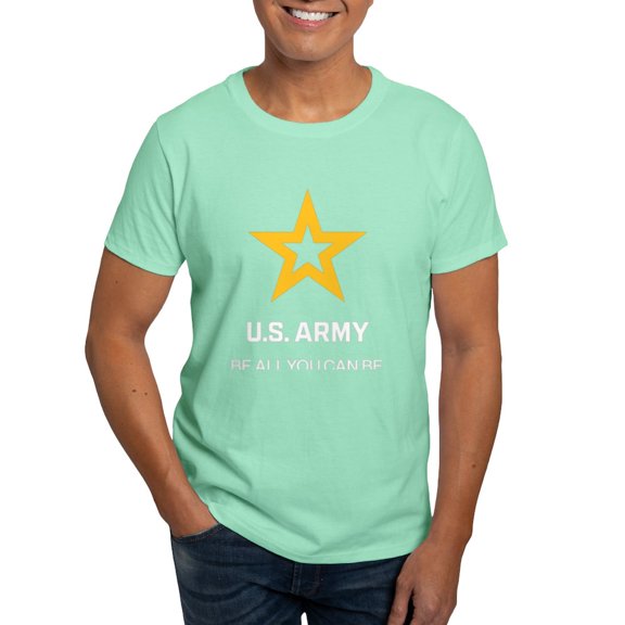 CafePress - U.S. Army® White And Gold Logo Tagline T Shirt - Men's Classic Graphic Cotton T-Shirt