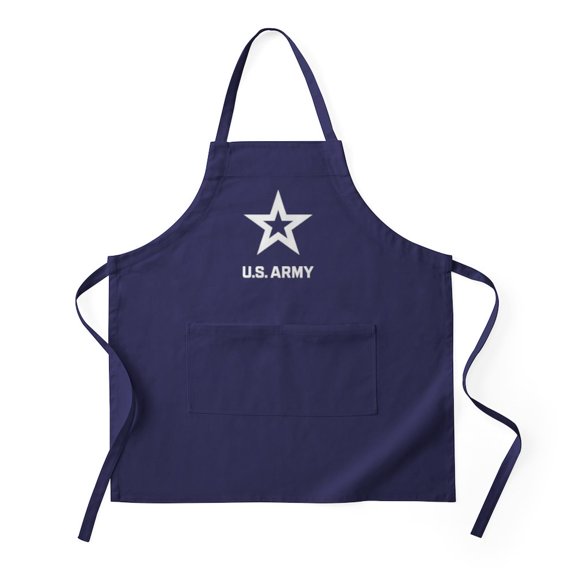 CafePress - U.S. Army White Logo - Kitchen Apron with Pockets, Grilling Apron, Baking Apron