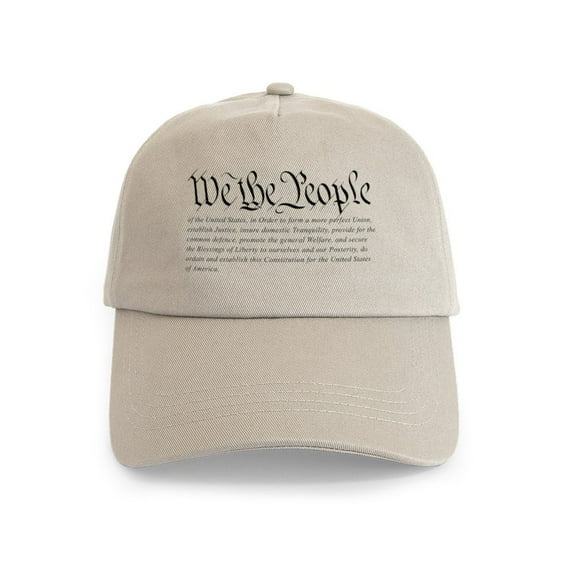 CafePress - U.S. Constitution Cap - Adjustable 100% Brushed Unisex Casual Cotton Baseball Cap, Beige, 1
